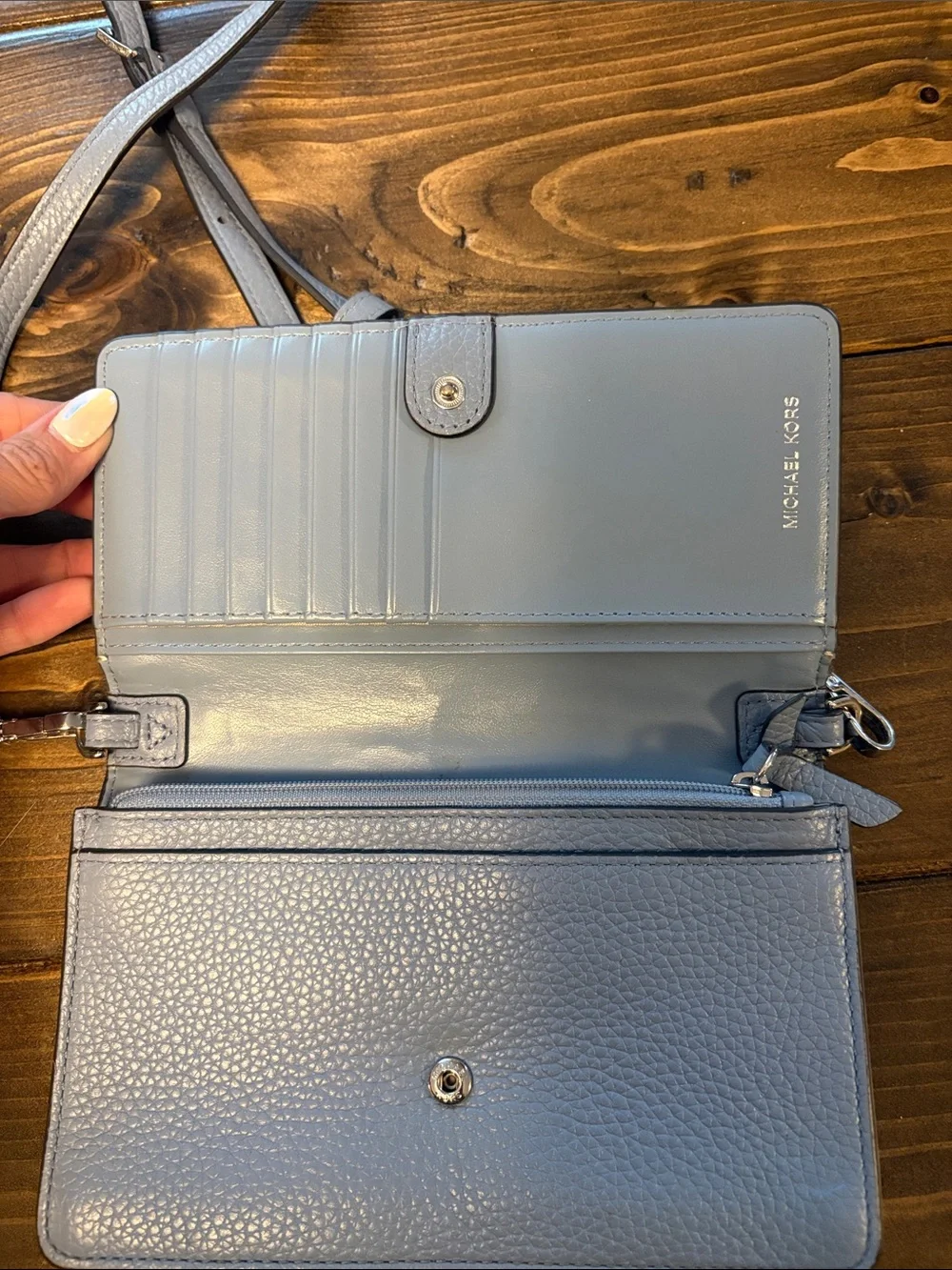 Michael Kors Blue Crossbody Wallet